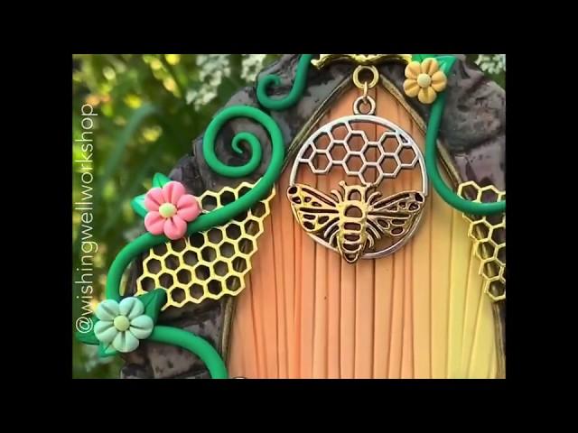 Polymer Clay Bumblebee Pixie Door