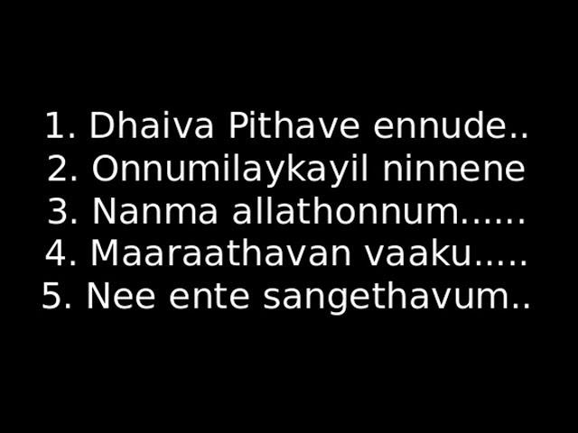 Malayalam Christian Worship songs with lyrics -2