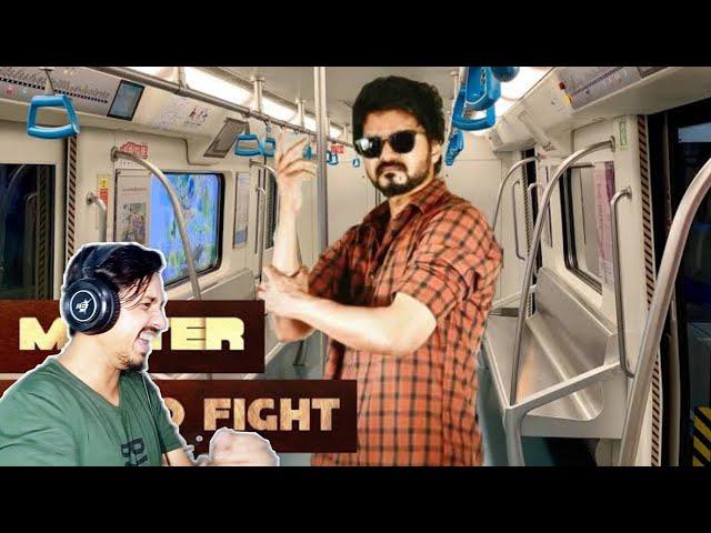 MASTER | Intro Scene | Bus Fight Scene REACTION | Metro Fight Scene | Thalapathy Vijay |