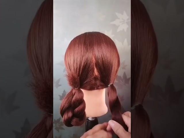 low bun with braid hairstyles | easy hairstyle | Hair style with Mahi | #shorts #hairstyle #haircut