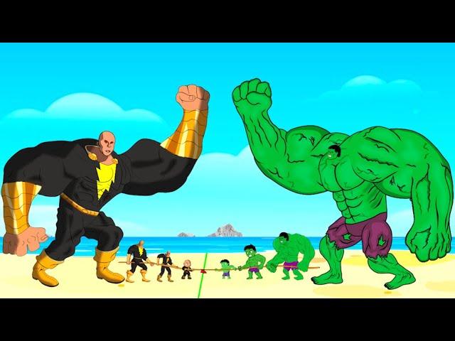 Evolution of HULK vs Evolution of BLACK ADMAN - Tug of War : Who Is The King Of Super Heroes ?