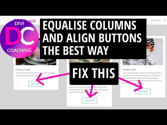 Align Buttons in Divi Columns