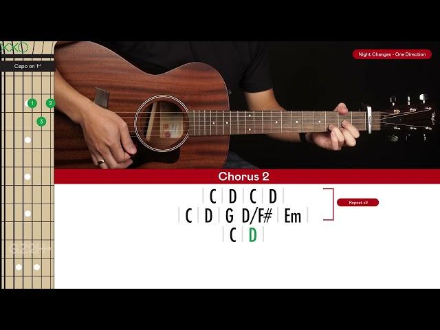 Night Changes Guitar Cover One Direction |Tabs + Chords|