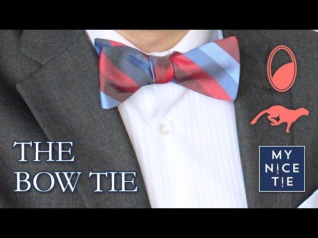 How to Tie a BOW TIE (quick+mirrored=review) | How to Tie a Tie with a  Bow (easy)