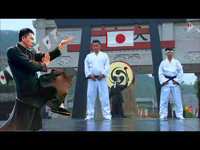 Japanese samurai competed in a ring, and Kung Fu Kid defeated him in 3 minutes