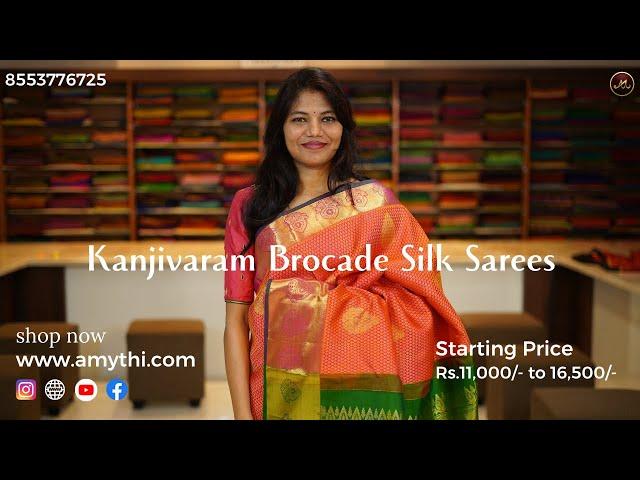 Kanjivaram brocade silk sarees | Brocade Kanchivaram Silk Sarees | Bridal Kanjivaram Silk Sarees