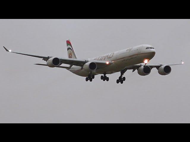 RARE | Hard Landing - Etihad Airways A340-642 - Arrival Melbourne Airport [A6-EHK]