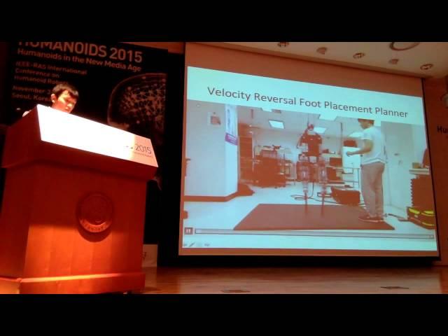 Oral Presentation during Humanoids 2015 on Stabilizing Point Foot Biped Robots
