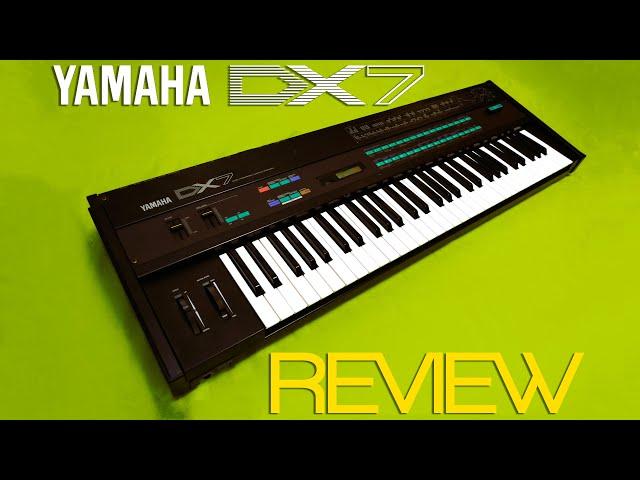 YAMAHA DX7 SYNTHESIZER KEYBOARD REVIEW - with detailed main voice's demonstration at the end.