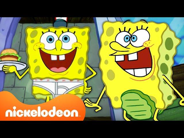 Every Time SpongeBob Wasn’t Wearing PANTS???  Nicktoons