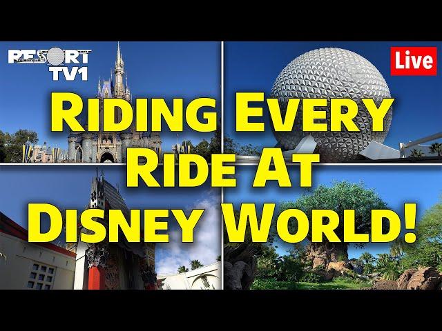 Live: RIDING EVERY RIDE at Disney World in One Day - Walt Disney World Live Stream - Part 1