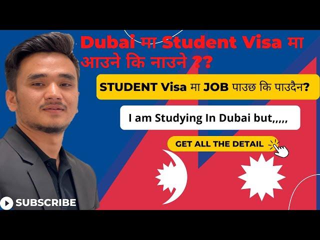 Apply for Study in Dubai From Nepal Or Not?  II 2022 to 2024  II  JOB & SALARY II Study In Dubai II