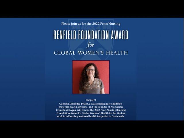 The Penn Nursing Renfield Foundation Award for Global Women’s Health