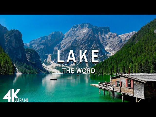 FLYING OVER LAKE (4K UHD) - Relaxing Music Along With Beautiful Nature Videos - 4K Video HD