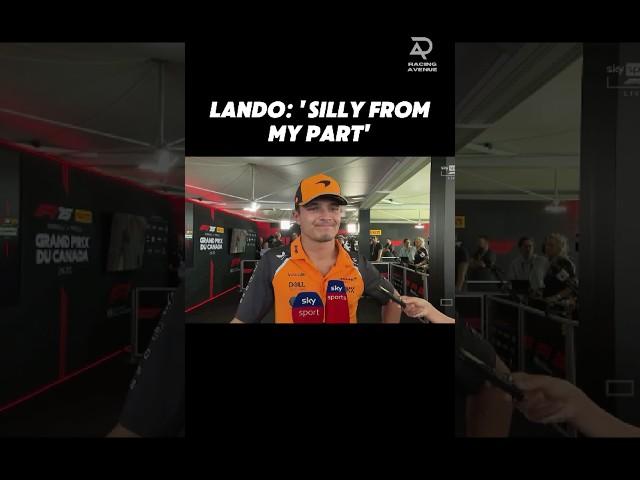 Lando Owns Up After Canadian GP Drama