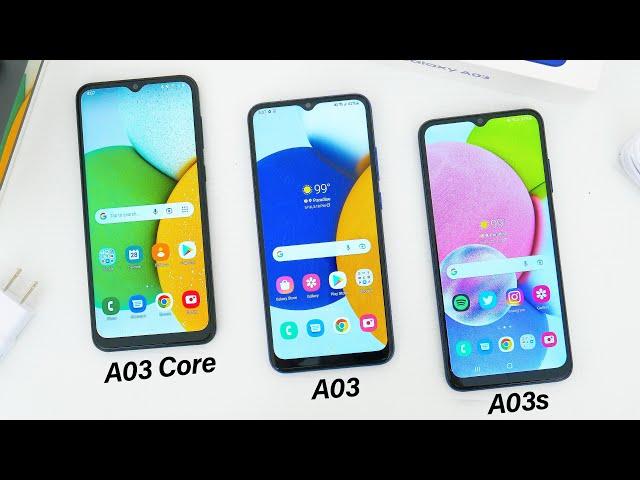 Samsung A03 Core vs A03 vs A03s Comparison! What's The Difference?