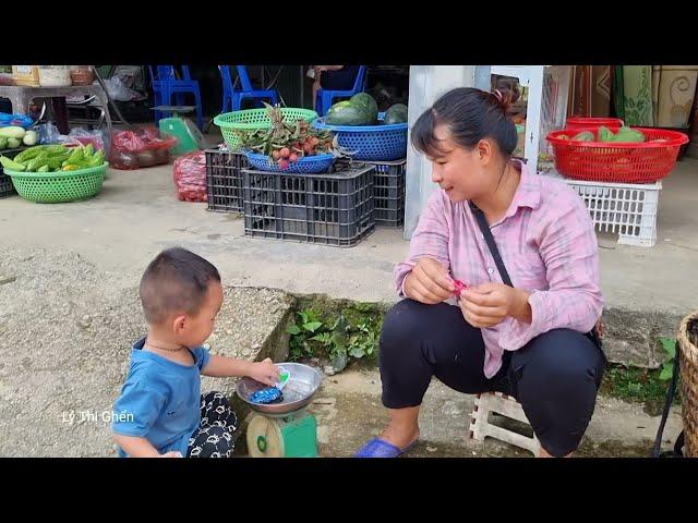 Harvesting peanuts to sell at market - Bathing children | Building a farm