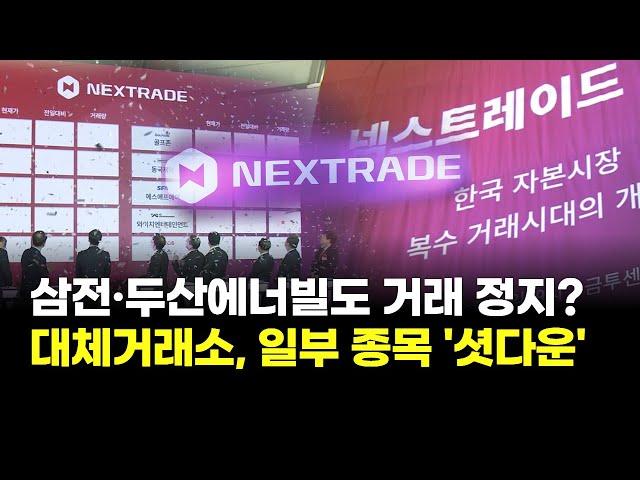 삼성전자·두산에너빌리티도 거래 정지?…대체거래소, 일부 종목 '셧다운'
