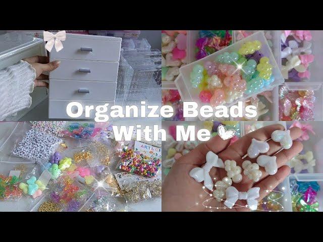 ORGANIZE WITH ME: Bead Haul + New Bead Organizer | ASMR Organizing & Restocking Beads 