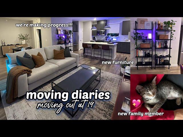 moving diaries *new furniture* | first week living alone | moving out alone at 19