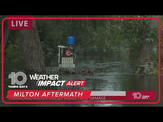 Anclote River in New Port Richey flooded following Hurricane Milton