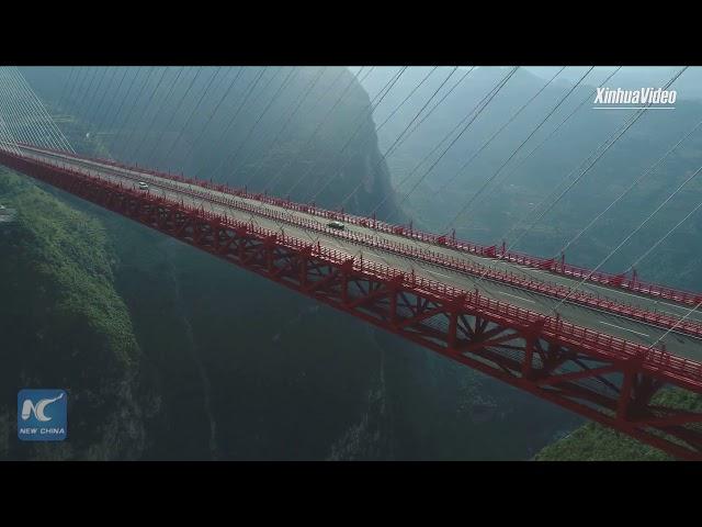 565 meters above the ground! Feel the thrill of driving on world's highest bridge