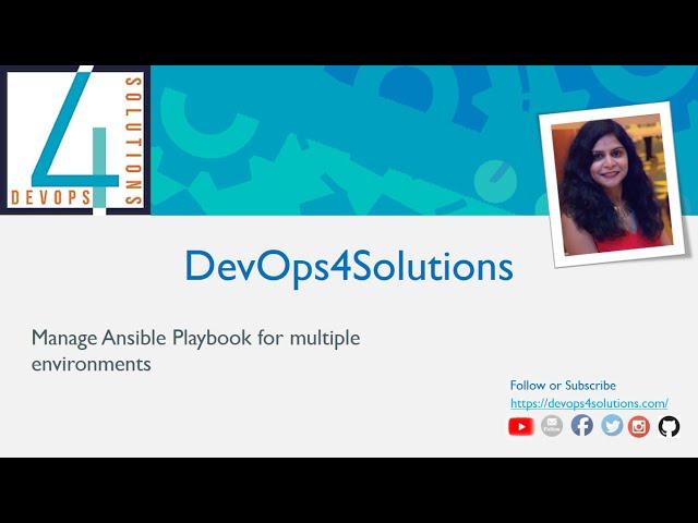 Manage Ansible Playbook for multiple environments