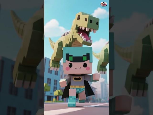 Dinosaur Invasion! Minecraft Hero Saves the World #shortfilm