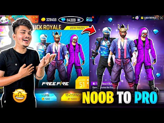 Free Fire Noob To Pro Max In 6,000DiamondsI Got All Rare Bundles And Gun Skins -Garena Free Fire