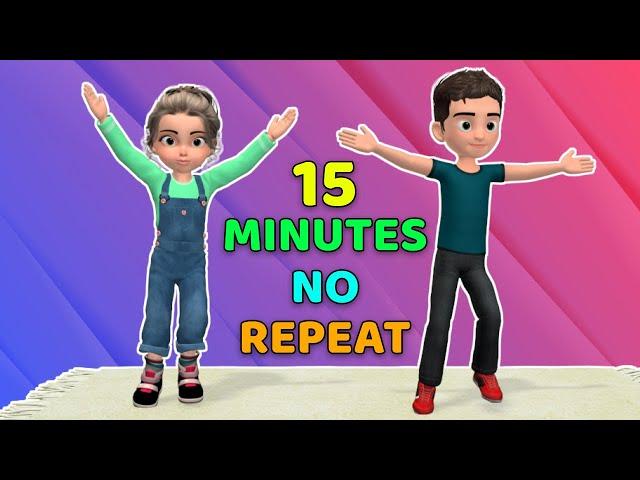 15-MIN FULL BODY KIDS WORKOUT (NO REPEAT)