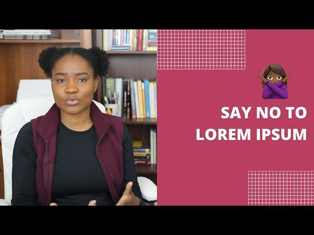 Why Lorem Ipsum Can Be Bad | Say no to Lorem Ipsum