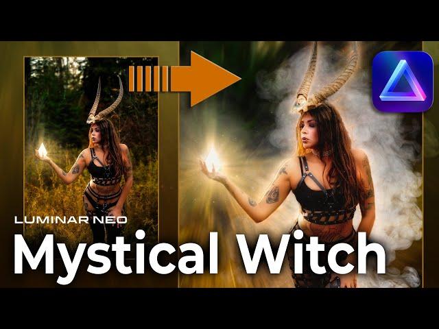 Create a Spooky Halloween Witch With Luminar Neo Blur & Layers