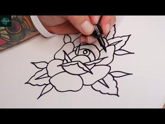 Simple Way To Draw A Rose | Fun and Simple Drawing Tutorial for Beginners