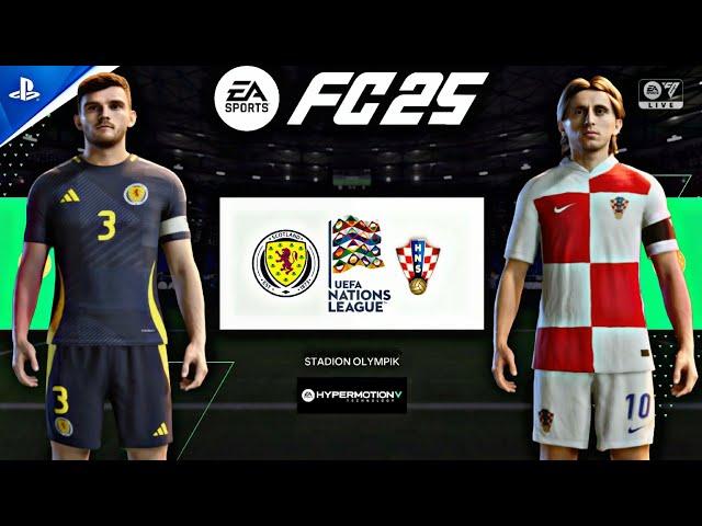 EA FC25 - Scotland vs Croatia | PS5™ [4K60] Gameplay | UEFA Nations League | Robertson vs Modrić