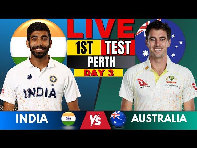 IND vs AUS Test: India vs Australia 1st Test Day 3 | Live Score & Commentary | IND vs AUS BGT 2024