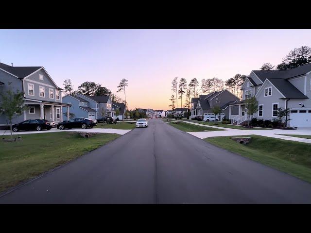 Beautiful Sunset Drive Through American Neighborhoods | Driving Sounds for Sleep and Study