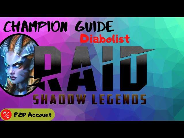 [F2P] | Diabolist Raid Shadow Legends Champion Guide | New Speed Queen? | Turn Meter Control Master!