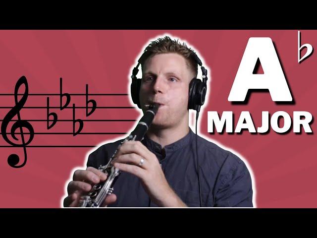 How to PLAY Ab (A Flat) Major SCALE • on CLARINET