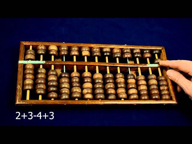 Abacus Tutorial:  2 The "exchange method" - calculating up to 5