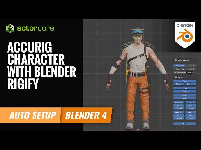 AccuRIG Character with Blender Rigify | ActorCore Tutorial