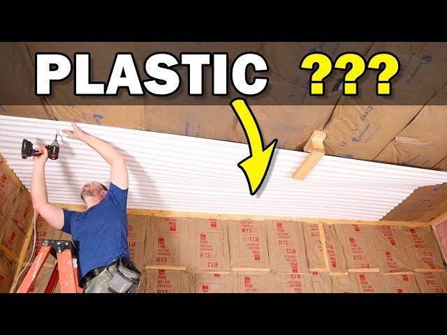 Installing a Shop Ceiling with plastic roof panels - Build a workshop