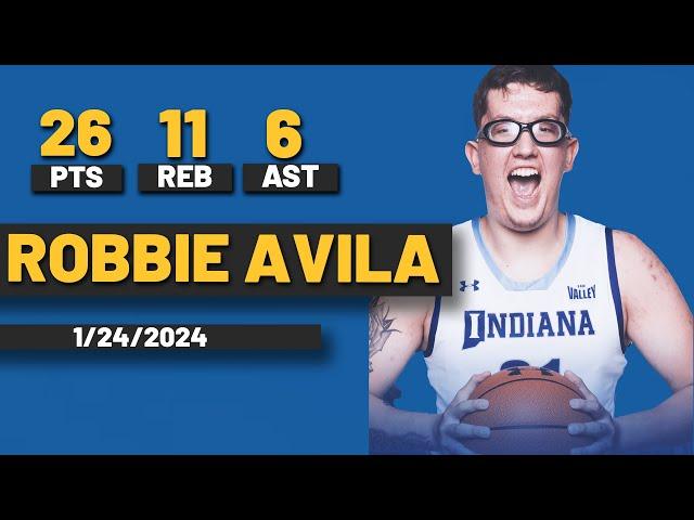 Robbie Avila Indiana State Sycamores 26 PTS 11 REB 6 AST vs UIC Flames