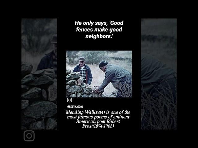 #viral#trending reels#American poetry##Mending Wall#Robert Frost
