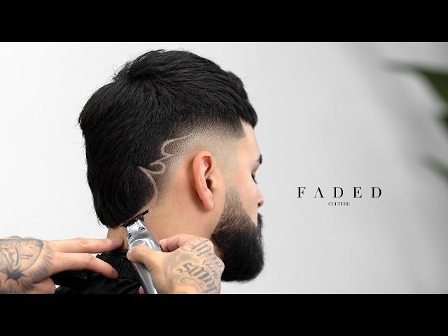 How to do a Burst Fade With Design | Barber Tutorial