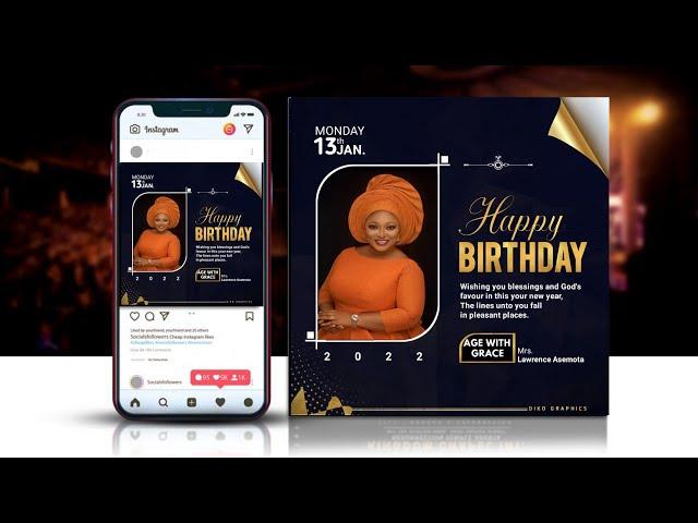 PixelLab Tutorial - How to Design Professional Birthday Flyer in Pixellab | 2022 | Graphics Design