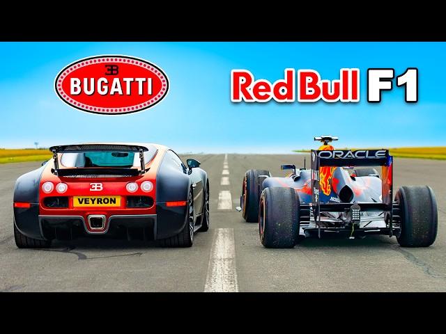 Bugatti Veyron v Red Bull F1 car: DRAG RACE