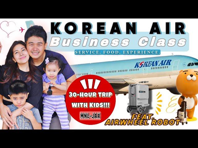 KOREAN AIR BUSINESS CLASS | 30-HR FLIGHT MANILA TO FLORIDA