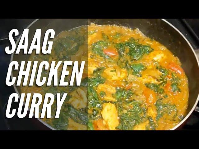 A quick and simple Spinach and Chicken Curry in 15 mins | Authentic