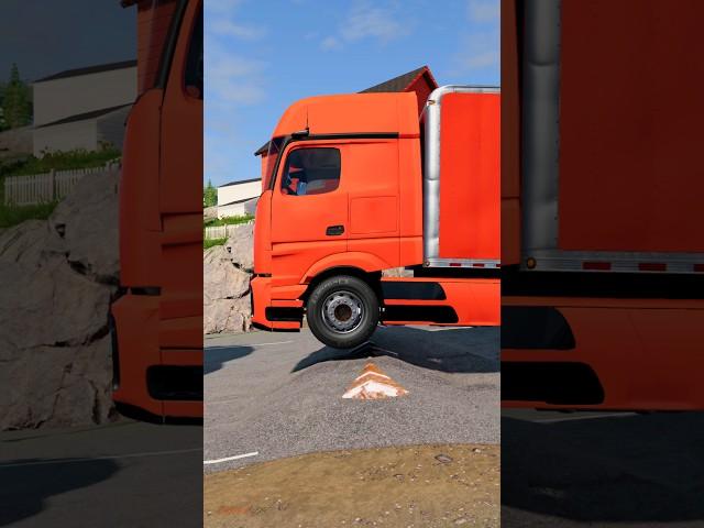 Truck vs Speedbumps | BeamNG Drive  #shortvideo #beamngdrive #simulation #india #truck #speedbump