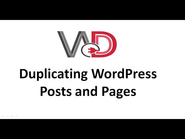 How To Duplicate WordPress Pages, Posts and Custom Post Types | WordPress Plugins